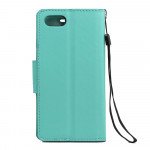 Wholesale iPhone 8 Plus / iPhone 7 Plus Crystal Flip Leather Wallet Case with Strap (Perfume Green)